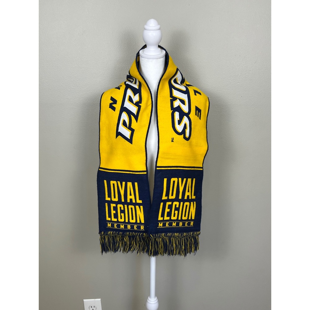 Nashville Predators Scarf Smashville Loyal Legion Member Knit Navy Gold NHL
